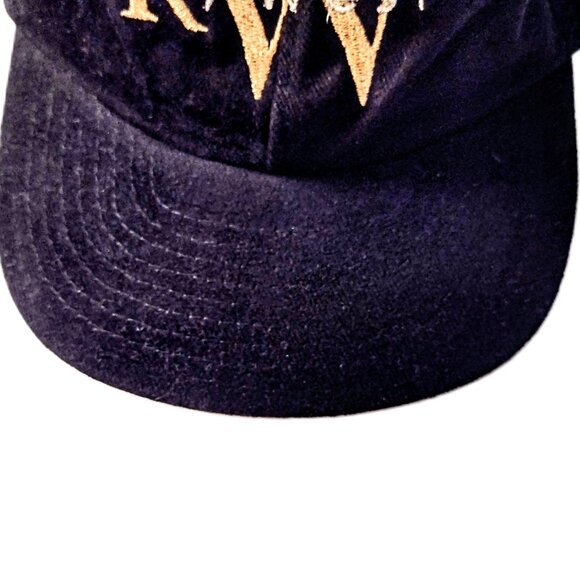 KEY WEST Ball Cap ~ Black Brushed Twill, Gold Metallic Logo, Snap Back ~ NEW VTG - Picture 3 of 6